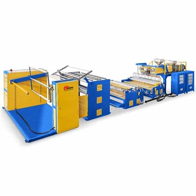 Macchina per la produzione di fogli a bolle d'aria